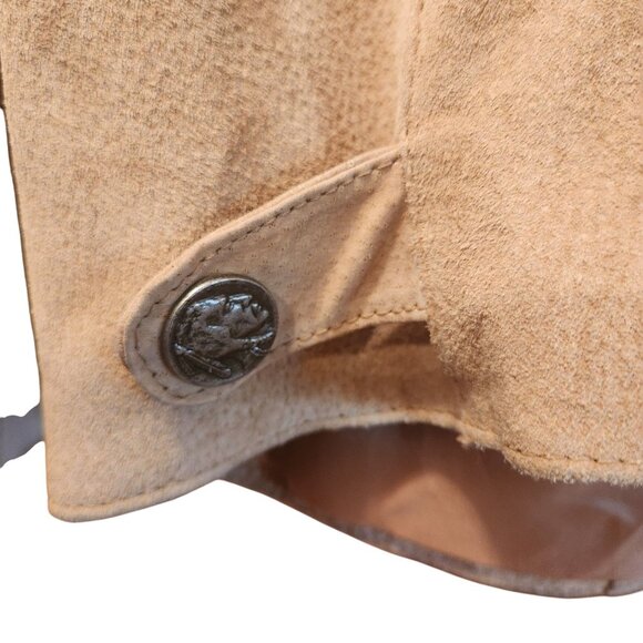 Vintage Men's M Julian Suede Fringe Concho Western Motorcycle Tan Jacket Sz 16 - Picture 11 of 16